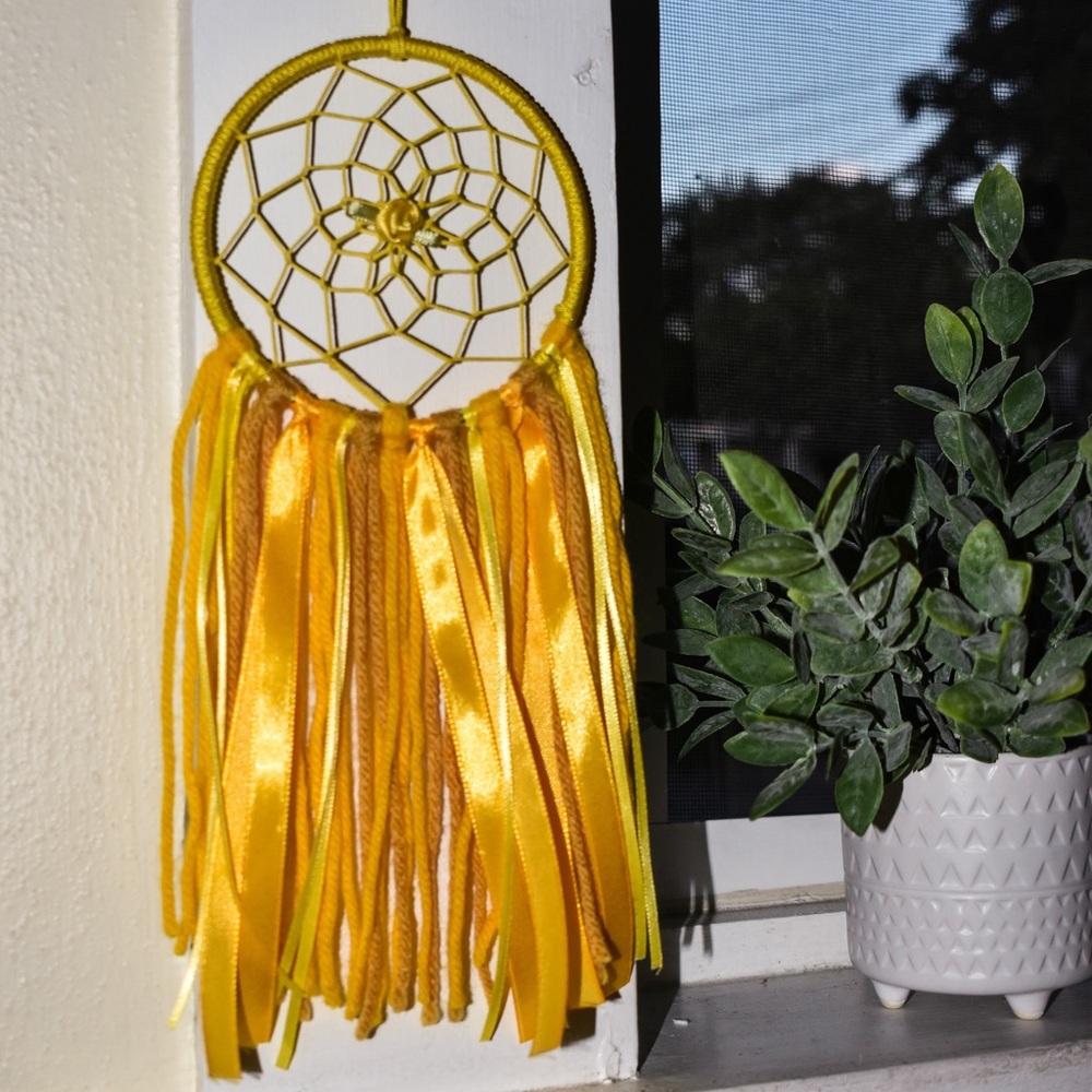 Yellow Modern Made Dreamcatcher